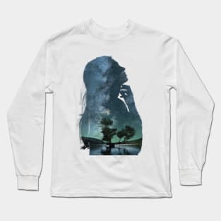 The dreaming girl Long Sleeve T-Shirt